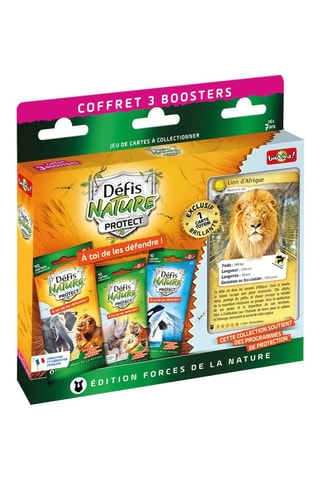 Coffret jeu éducatif 3 boosters Lion d’Afrique - Dès 7 ans