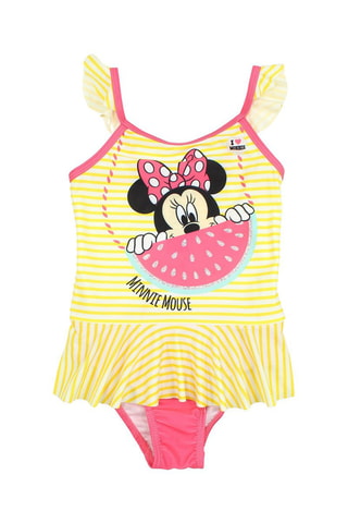 Maillot 1 pièce Minnie Disney  - Jaune et rose