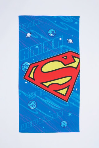 Serviette de plage Superman La Ligue des Justiciers DC Comics  - Bleu marine