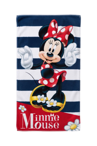 Serviette de plage Minnie Disney - 70 x 140 cm - Bleu marine