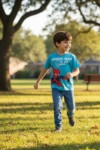 T-shirt Spider-Man Avengers Marvel - Bleu