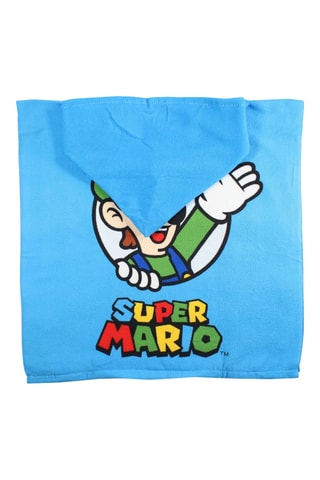 Poncho à capuche Mario - Bleu