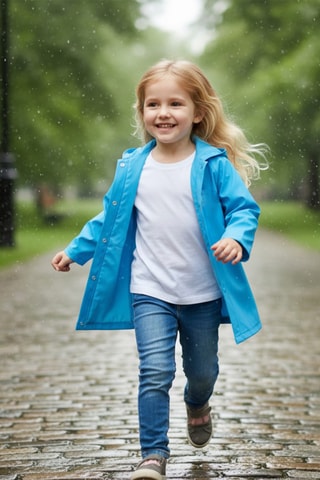 Imperméable à capuche La Reine des Neiges Disney - Bleu