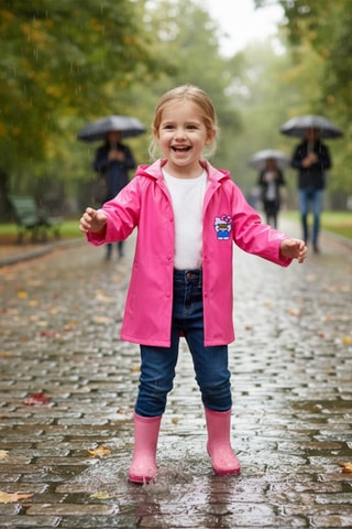 Imperméable à capuche Hello Kitty - Rose