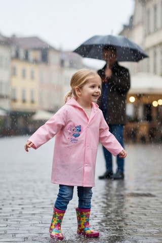 Imperméable à capuche Lilo et Stitch Disney - Rose