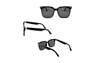 Occhiali da vista polarizzati connessi - Unisex - Categoria 4 - Nero