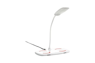 Lampada LED wireless con caricabatteria Qi Bianco