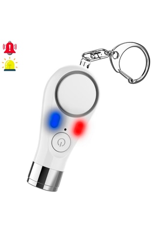 Allarme SOS personale rosa con luce LED ricaricabile