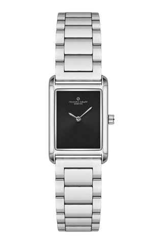 Montre à quartz en acier - Argenté et noir