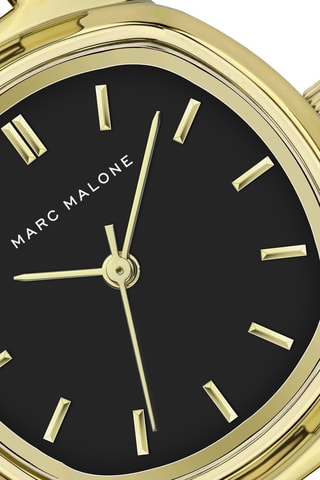 Montre à quartz en acier - Doré et noir