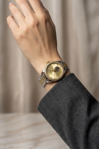 Montre automatique en acier - Argenté et doré