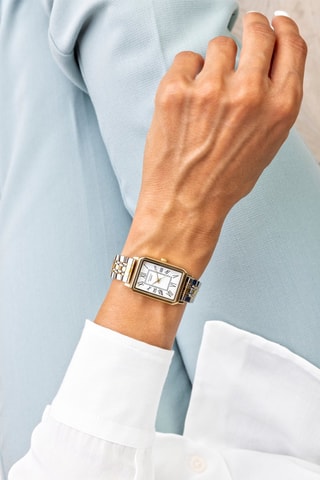 Montre à quartz en acier - Argenté et doré