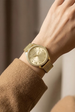 Montre à quartz en métal - Doré
