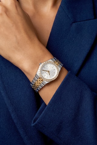 Montre à quartz en acier - Argenté et doré