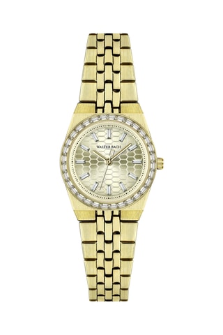 Montre à quartz en acier - Doré