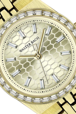 Montre à quartz en acier - Doré