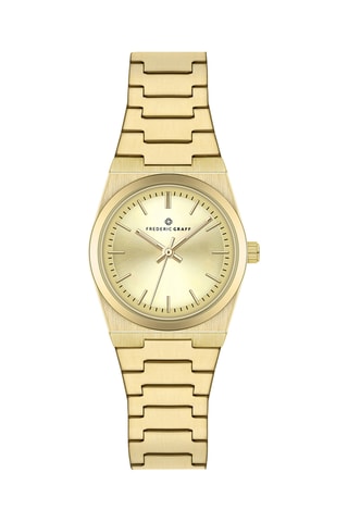 Montre à quartz en acier - Doré