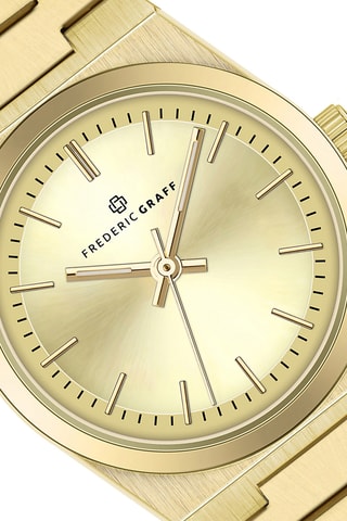 Montre à quartz en acier - Doré