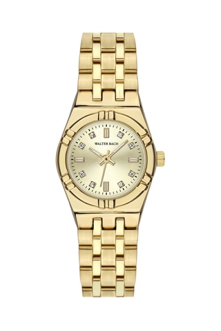 Montre à quartz en acier - Doré