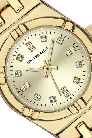 Montre à quartz en acier - Doré