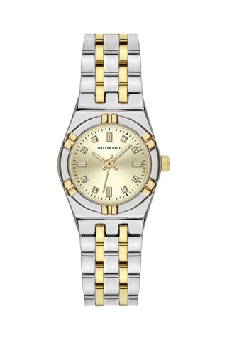 Montre à quartz en acier - Argenté et doré