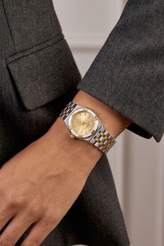 Montre à quartz en acier - Argenté et doré