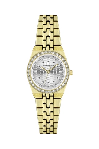 Montre à quartz en acier - Doré et argenté