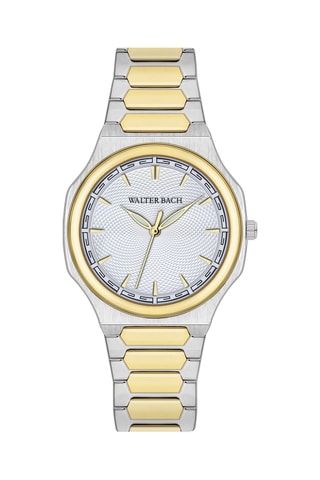 Montre à quartz en acier - Argenté et doré