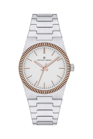 Montre à quartz en acier - Argenté, doré et blanc