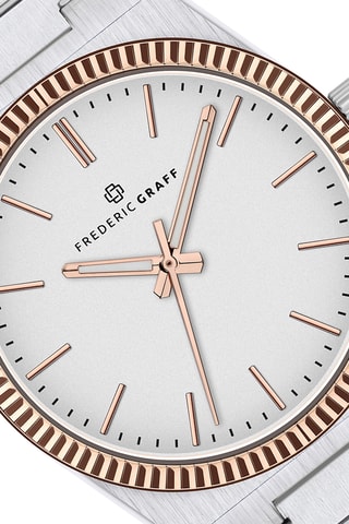 Montre à quartz en acier - Argenté, doré et blanc