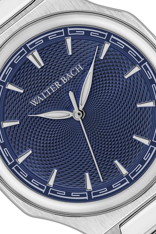 Montre à quartz en acier - Argenté et bleu