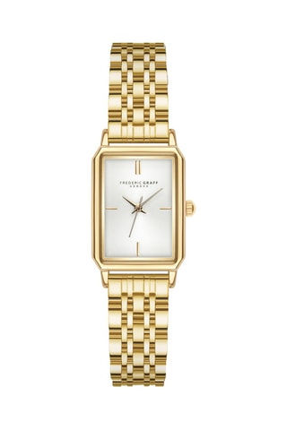 Montre à quartz en acier - Doré et blanc