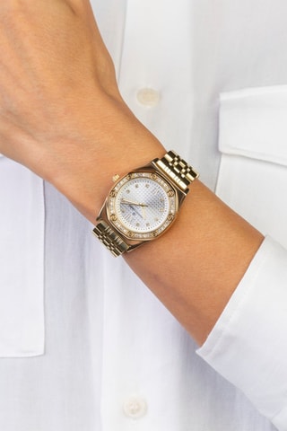 Montre à quartz en acier - Doré et argenté