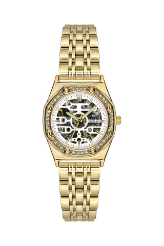 Montre automatique en acier - Doré et blanc