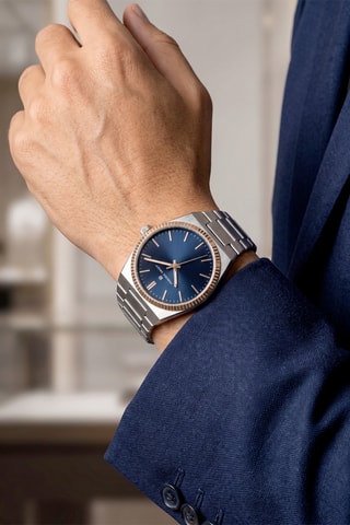 Montre à quartz en acier - Argenté et doré