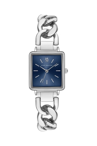 Montre à quartz en acier - Argenté et bleu - Marc Malone