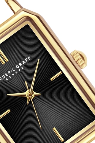 Montre à quartz en acier - Doré et noir