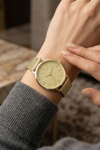 Montre à quartz en métal - Doré