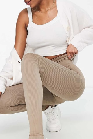 Legging taille haute - Beige