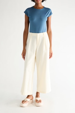 Pantalon wide legs - Blanc