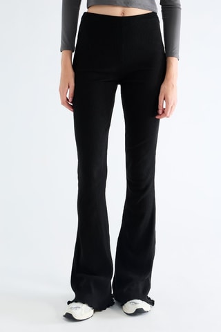 Pantalon flare taille haute - Noir