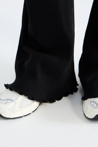 Pantalon flare taille haute - Noir