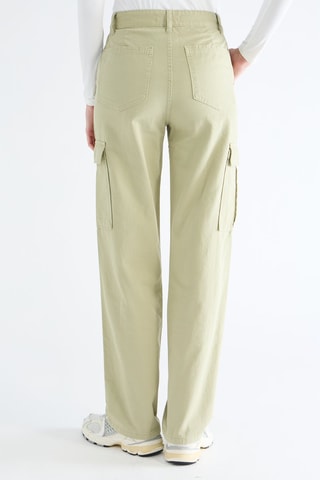 Pantalon straight taille haute - Vert d'eau