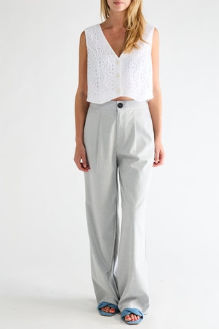 Pantalon straight - Gris