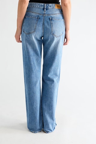 Jean straight taille haute - Indigo
