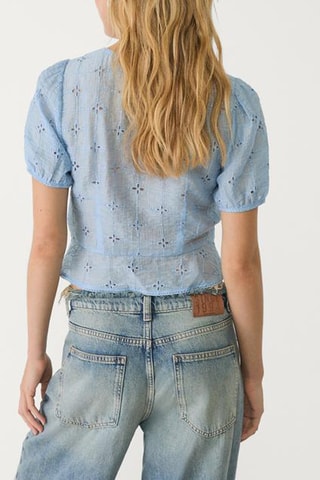 Top en broderie anglaise - Ciel
