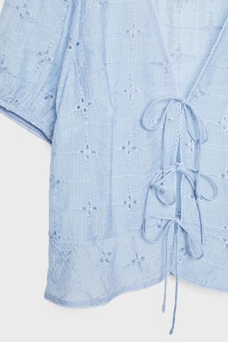 Top en broderie anglaise - Ciel