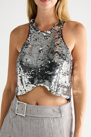 Crop top - Argenté