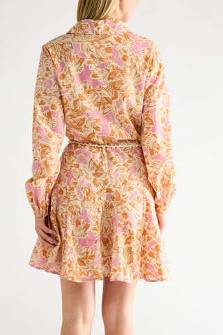 Robe chemise - Rose et camel