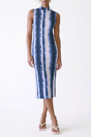 Robe midi sans manches - Bleu